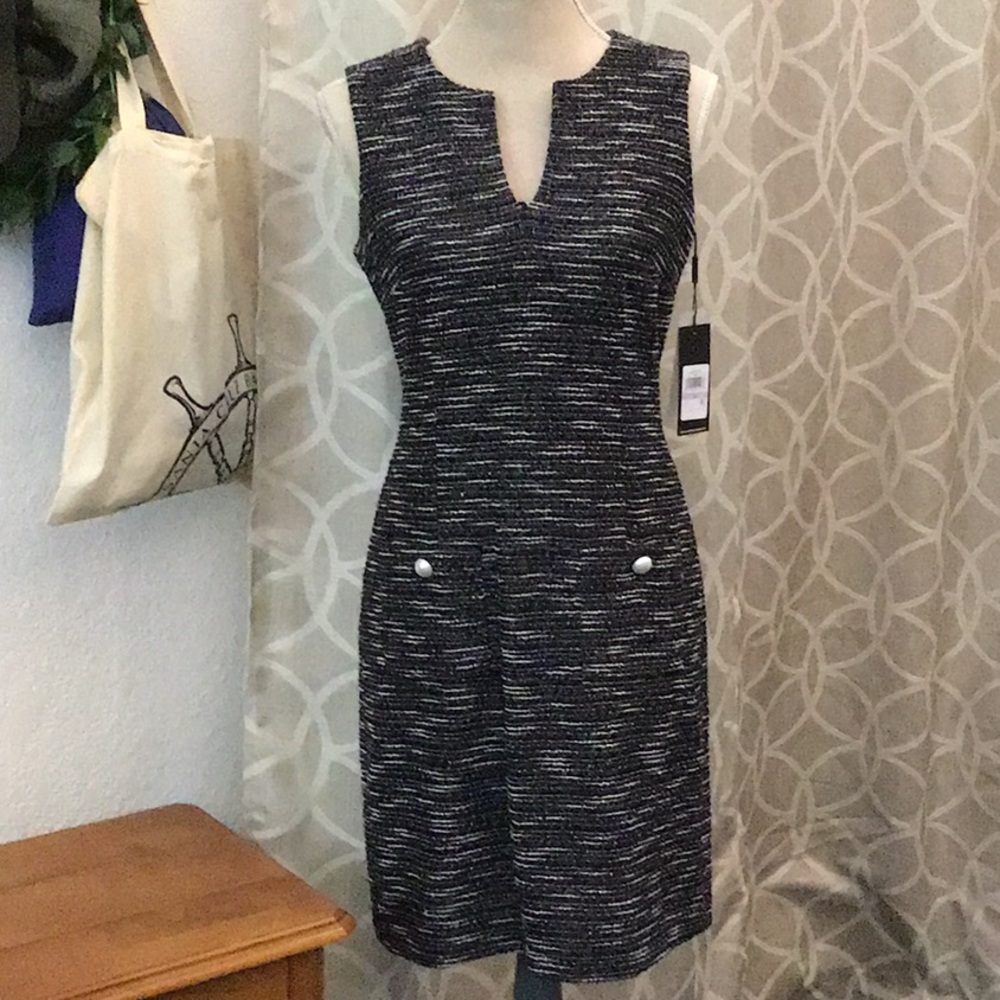 Karl Lagerfeld Black & White Dress Sz 6 NWT